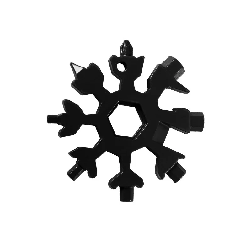 18 in one multifunctional octagonal snowflake wrench hardware tool steel screwdriver portable outdoor products 5pcs aluminum alloy glossy keychain hex handle screwdriver bit extension rod portable electric manual screwdriver