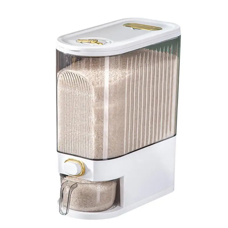 Rice Dispenser Food Storage Container With Measuring Cup Rice Storage
