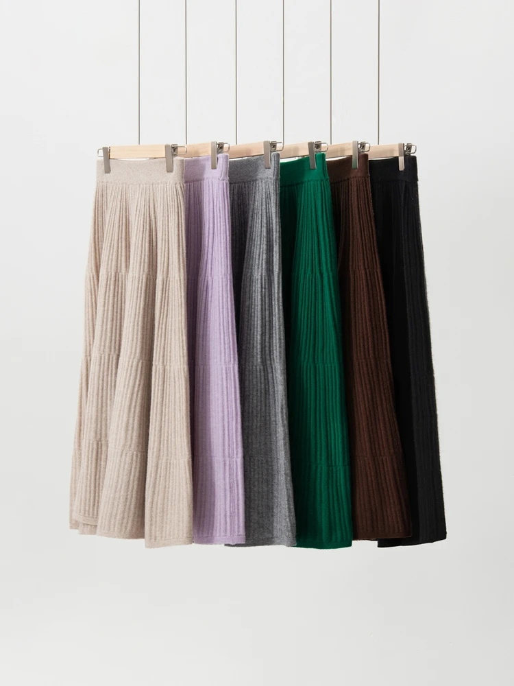 Cashmere skirt styling