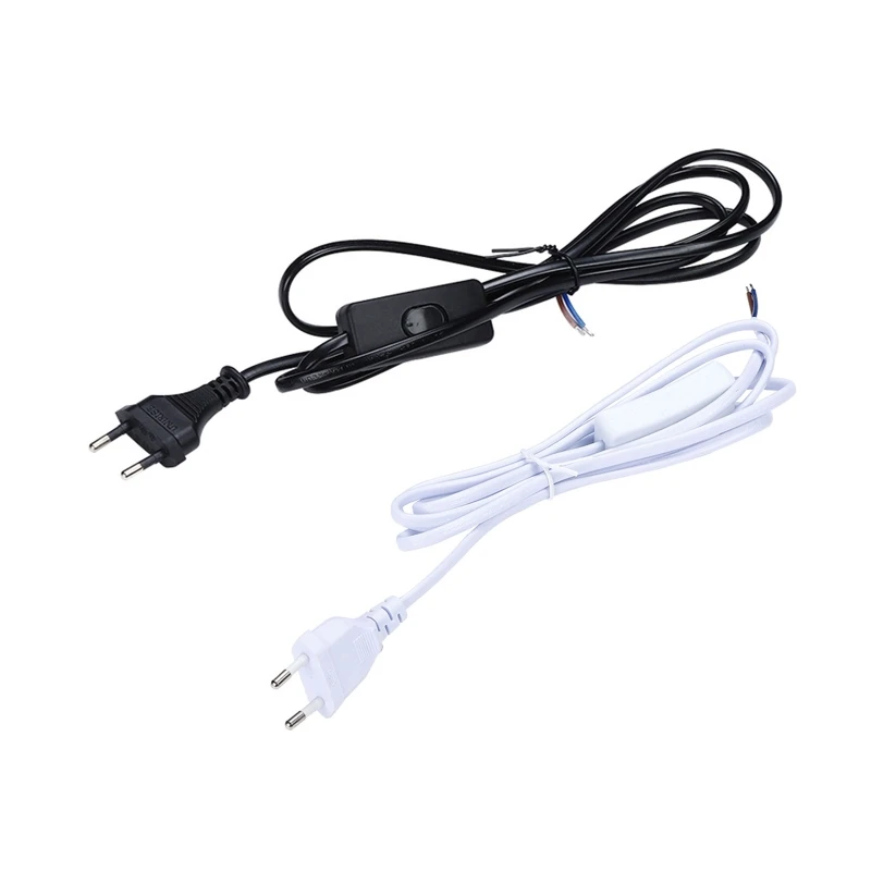 

EU Plug LED Light Cable Wire with On/Off for Desk Lamp (6FT/1.8M) Dropship