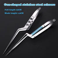 Stainless steel gun-shaped scissors microsurgery extracerebral neurosurgery fine reed tissue cutting ophthalmic scissors 1