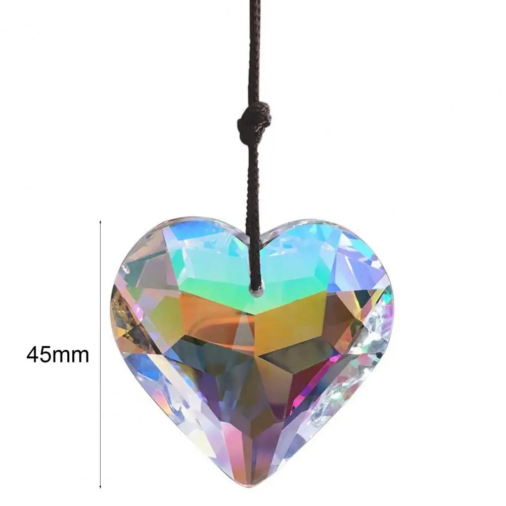 Sun Catcher Hanging Decor Faux Crystal Heart Shape Hanging Pendant for Home sun catcher crystal pendant sun catchers window ornament
