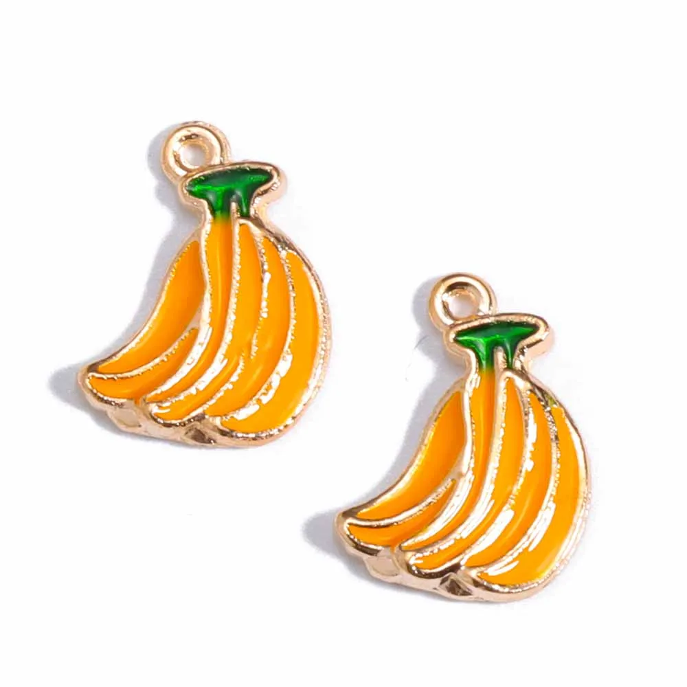 10 Teile/satz Schöne Emaille Kirsche Wassermelone Pfirsich Erdbeere Ananas Obst Anhänger Charme für frauen Ohrringe DIY Schmuck Machen – Detail 16