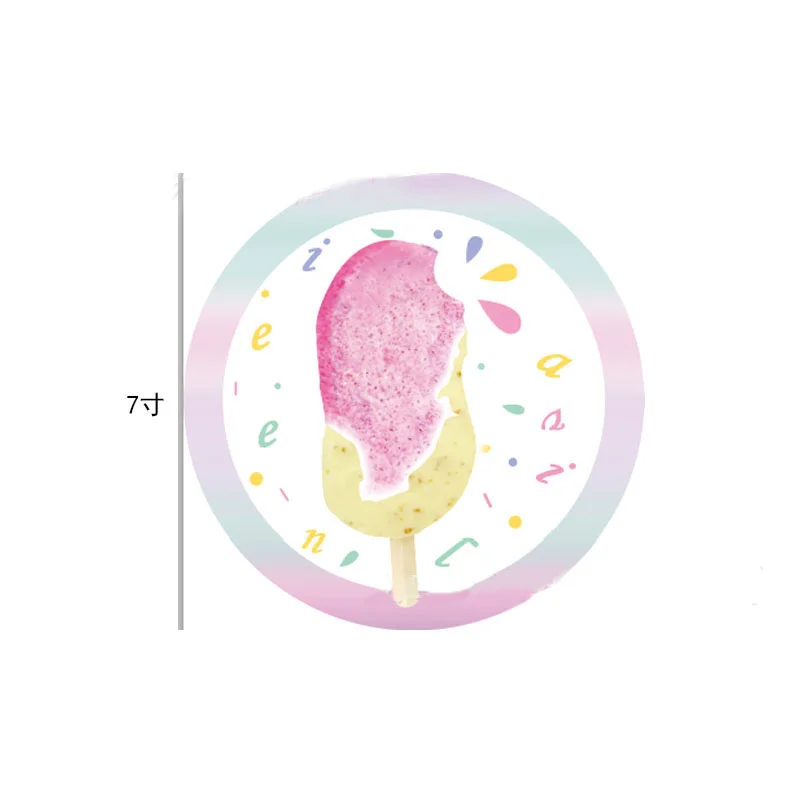 Süße Sommer Eis Geburtstag Party Dekorationen rosa Eis Banner Ballon Kuchen Topper glückliches Mädchen Eis Geburtstag Dekore – Detail 8