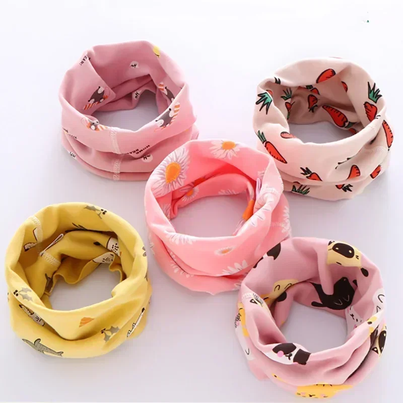 Winter Children Warmer Neck Scarf for Kids Boys Girls Neckerchief Cute Baby Cartoon Scarf Soft Neck Collar Children&acute;s Scarves
