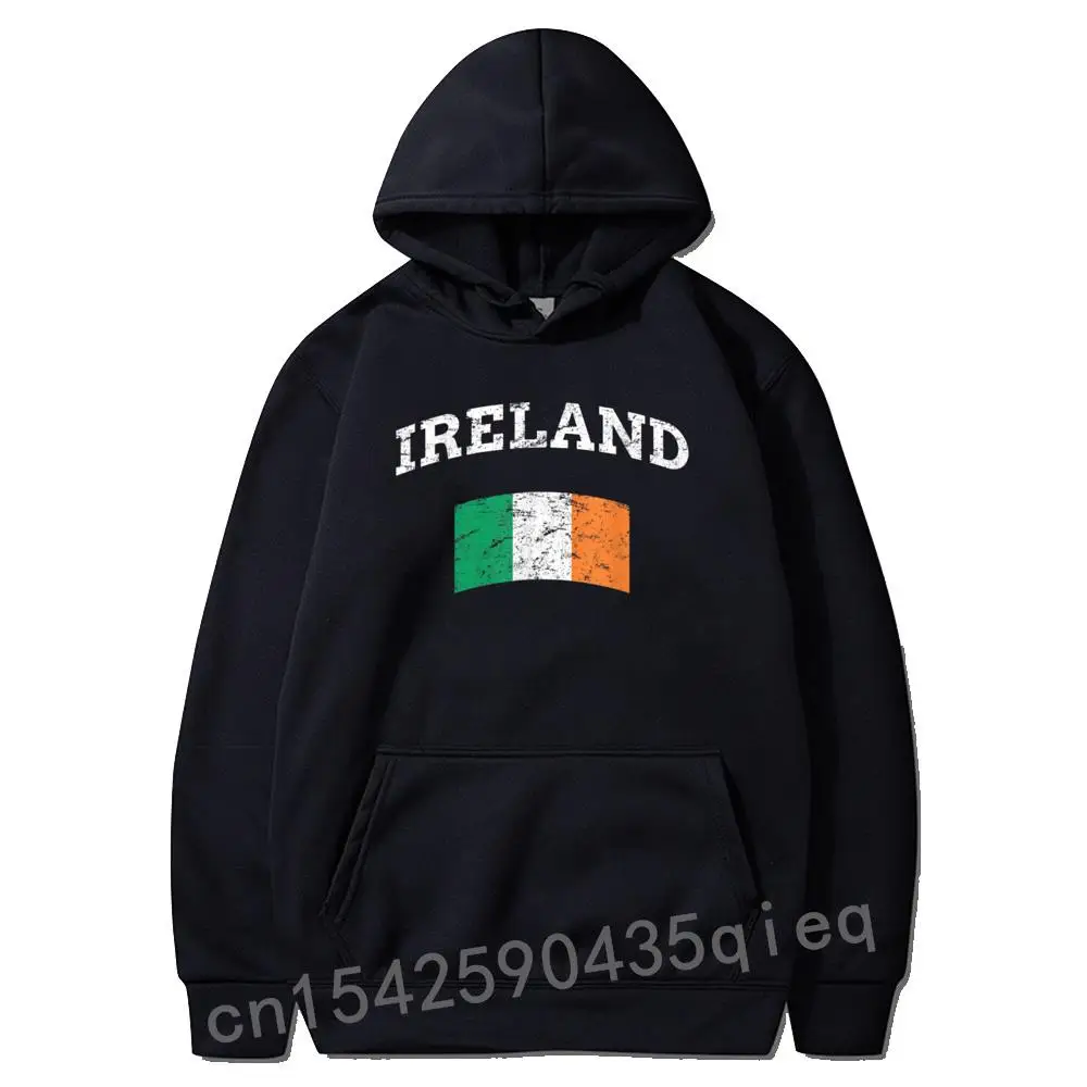 

Ireland Irish Flag Distressed Hoodie Saint Patrick's Day Designer Men Sweatshirts Youthful Hoodies Printing Clothes Sudadera