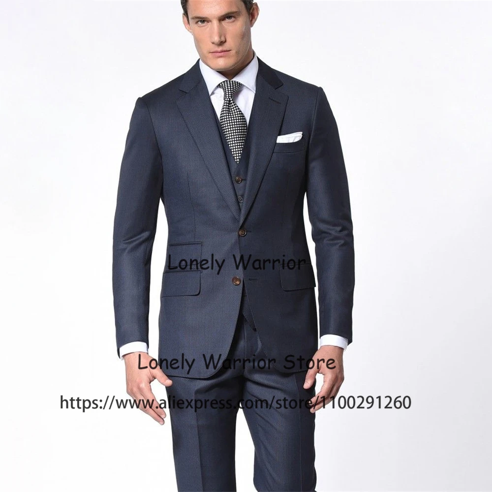 Mens Western Navy 3-Piece Suit – Cowboy Tuxedo and Blazer Formal Set main image 1
