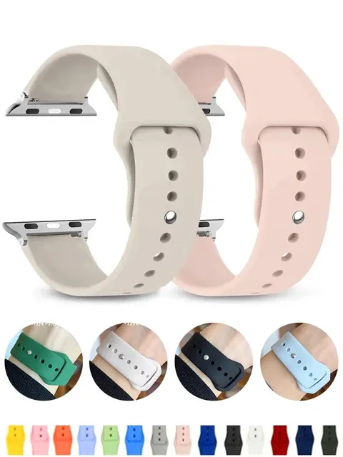 Bracelet en Silicone pour bracelet de montre Apple 45mm 44mm 49mm 40mm 41mm 42mm bracelet de Sport correa iWatch série 9 8 7 6 5 3 4 3 SE Ultra 2 1