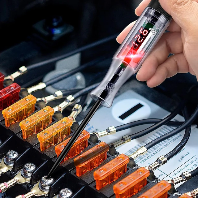 Relay Tester Digital Automotive Test Light - 3-48V Circuit Tester With Voltage Display Pen Light