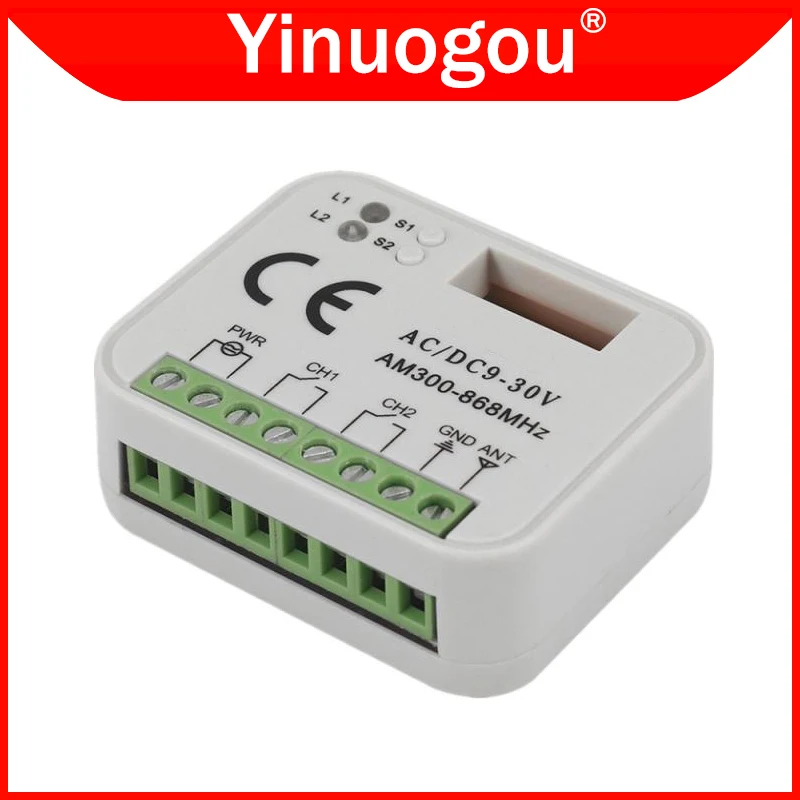 Universal Garage Door Opener Remote Control Receiver 315 390 433 868 MHz 9-30V Relay RX MULTI Receiver Gate Control Opener Transmitter
