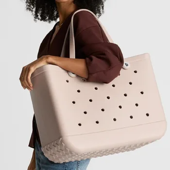 XL Waterproof Beach Tote Bag – EVA Rubber Handbag 1