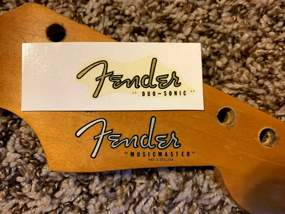 Parafango Del 1950'S Duo Sonic Spaghetti Pre Cbs Decalcomania Tipo Serigrafato