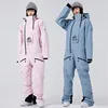MUTUSNOW Men And Women's Warm One Piece Ski Suit Thickened Winter Waterproof Breathable Snowboard Jumpsuit Outdoor Snow Suit 1