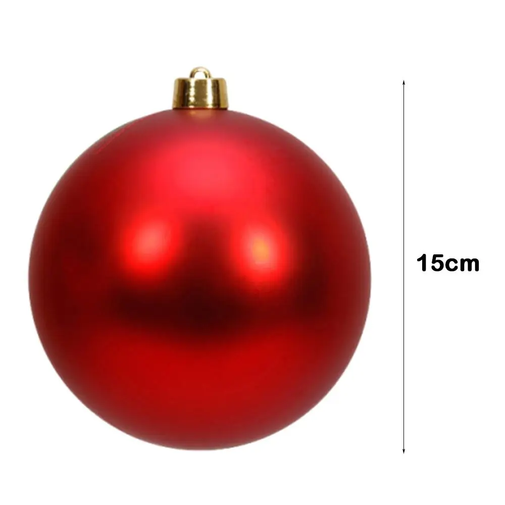 Festive Ornament 15CM Christmas Ball Matte Finish Ball Shape New Year Decoration Ceiling Decoration Christmas Season