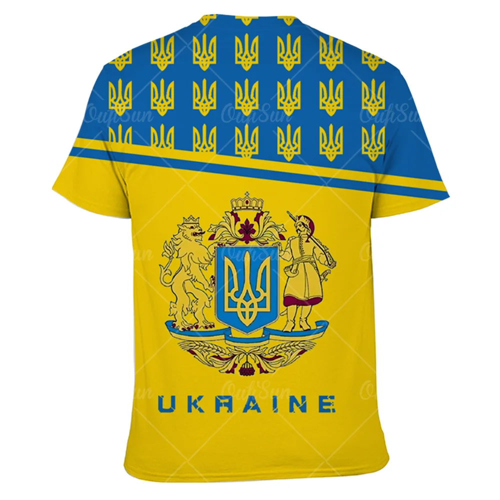 Vintage 3D Printed T-Shirts for Men Ukrainian T Shirt Men Clothing New Flag Short Sleeves Summer Fashion O-Neck Harajuku Top Tee