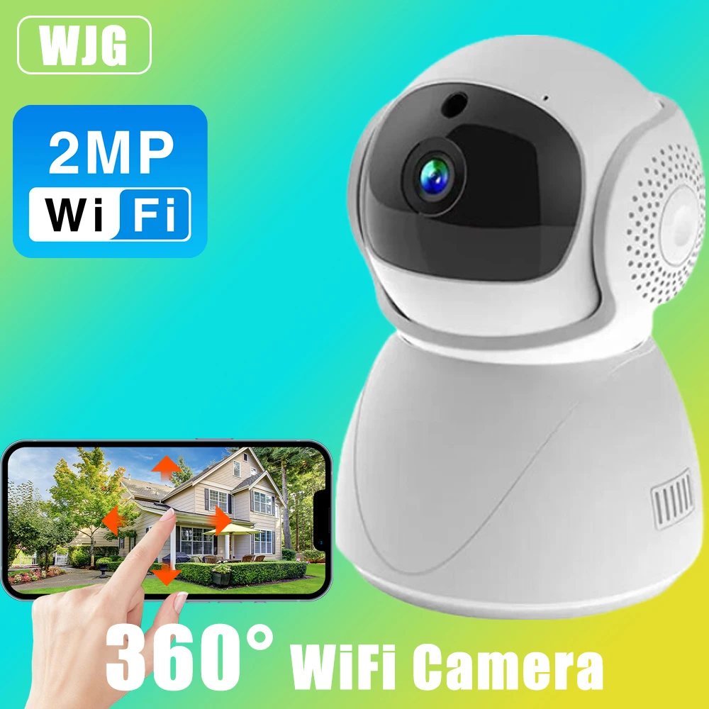 

Wifi camera indoor wall 360° PTZ wifi camera with AI panoramic camera HD night vision for home and bedroom surveillance