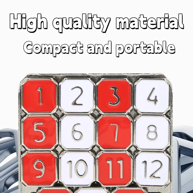 4x4 Classic red and white metal digital slider pressure relief Huarong Road toy suitable for family entertainment adults