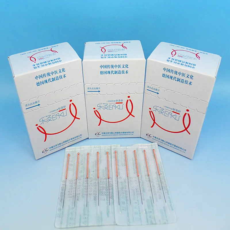 0.35/40/50/60mm disposable copper handle rectangular sharp needle acupuncture needle beauty massage disposable acupuncture needle