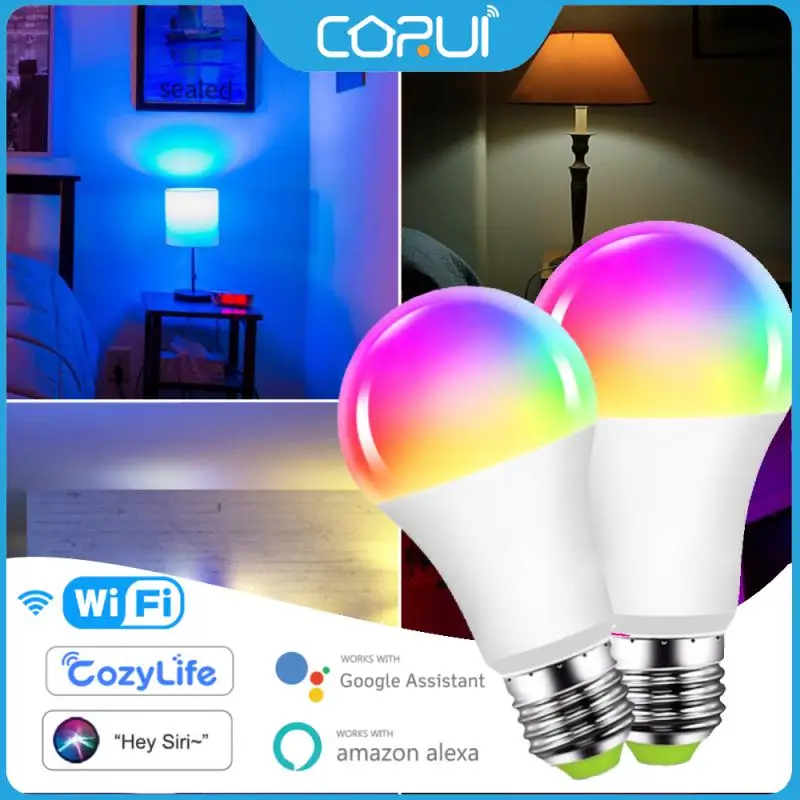 

Умная лампа E27 RGB C + W с Wi-Fi, 9 Вт