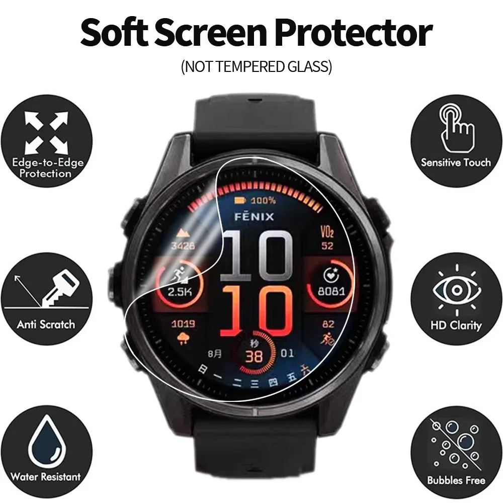 Savvies 18 Pezzi Pellicola Protettiva Per Garmin Fenix 5X Plus (51 Mm) Protezione Schermo Trasparente - View #10