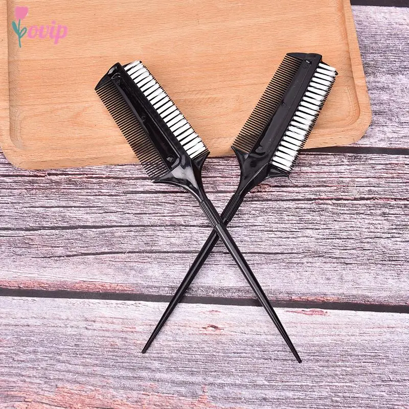 

Professional Hairdressing Double Side Dye Comb With Nylon Hair Drying Brush Tinting Combs Hair Color Brush Hair Styling Tools