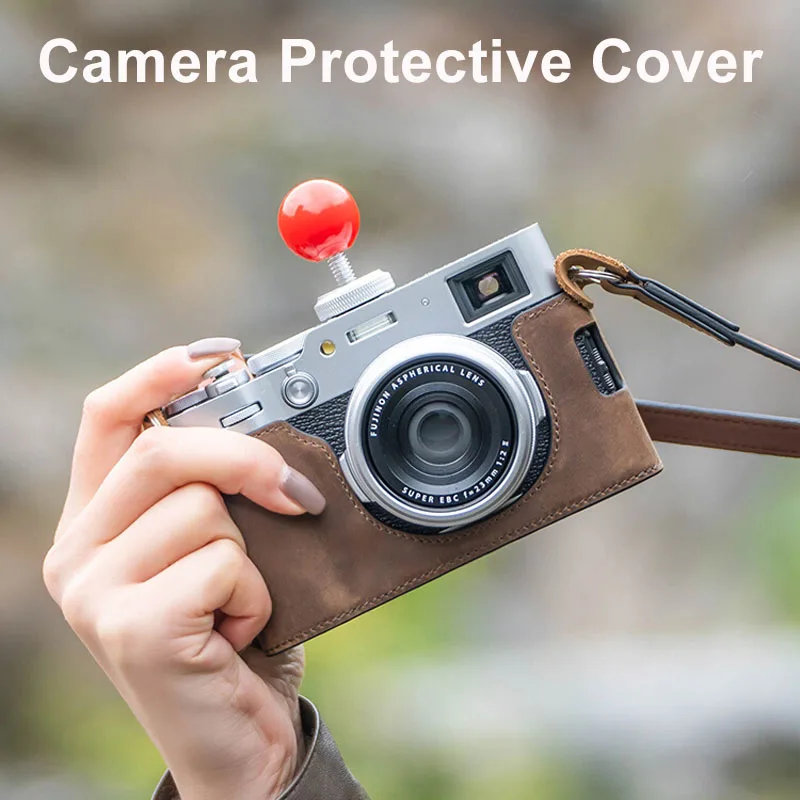 Custodia Per Fotocamera Shelv Inferiore Per Fujifilm X100Vi X100 Vi Custodia Protettiva In Pelle Accessori Base Borsa Per Fotocamera Con Tracolla