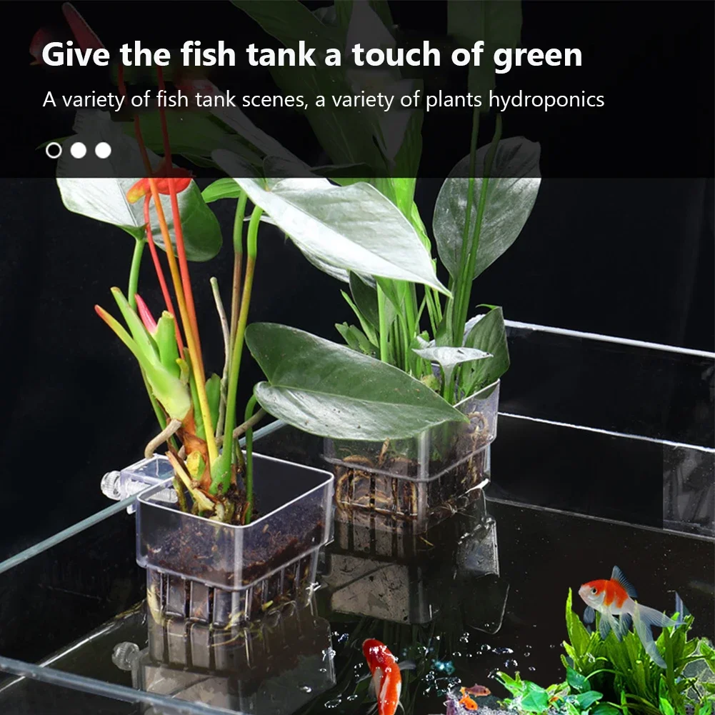 Hanging Aquarium Planter Cups Wall Mounted Aquatic Plants Holder Aquarium Planter Basket Fish Tank Plants Pot fish tank ornaments fish tank decorations aquarium ornaments Fish Tank