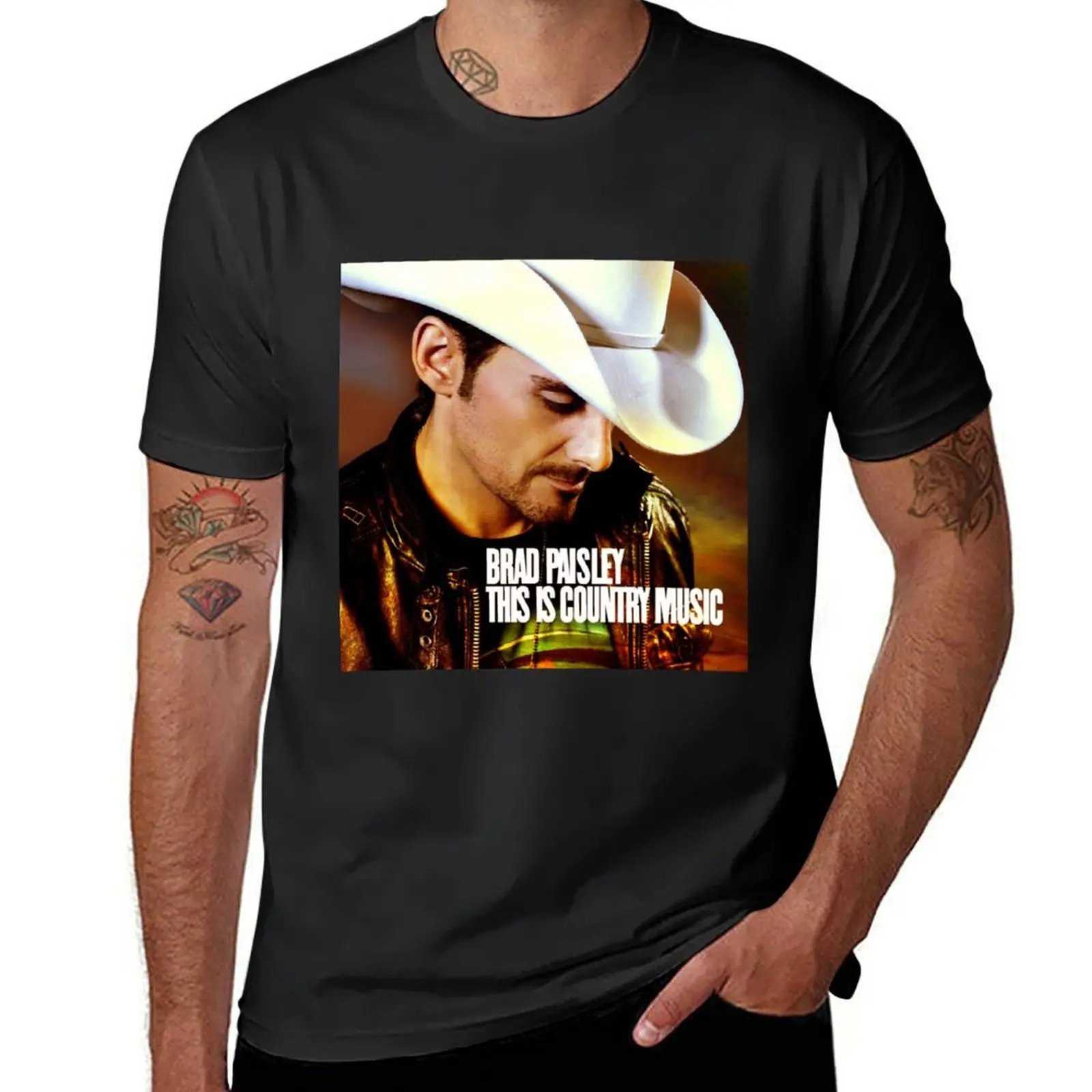 

New Brad Paisley This is country music T-Shirt hippie clothes cute tops anime quick-drying t-shirt men clothing
