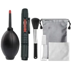 Professional Camera Cleaning Kit with Air Blower, Lens Cloth, and Brush (6pcs set)