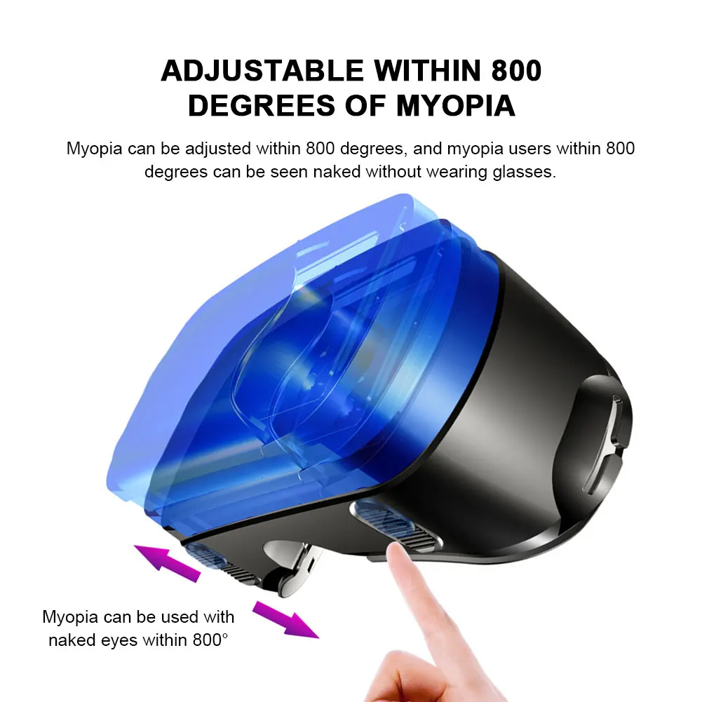 VRG Pro VR Glasses Virtual Reality Headset Devices Viar 3D Helmet Goggles Lenses Smart For Smartphone Cell Phone With Controller