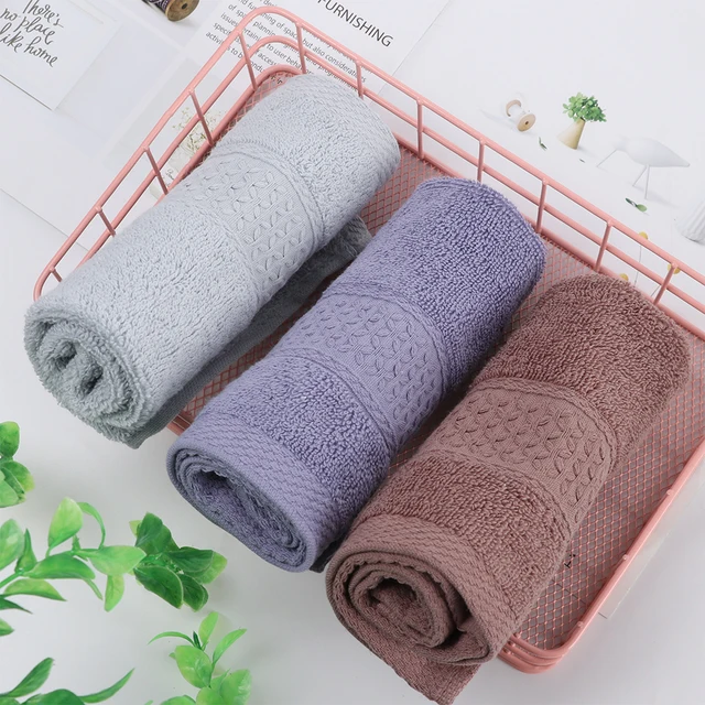 Extreme Comfort Cotton Antibacterial Absorbent Face Towel Square Scarf Dry Body Wash Cloths 3