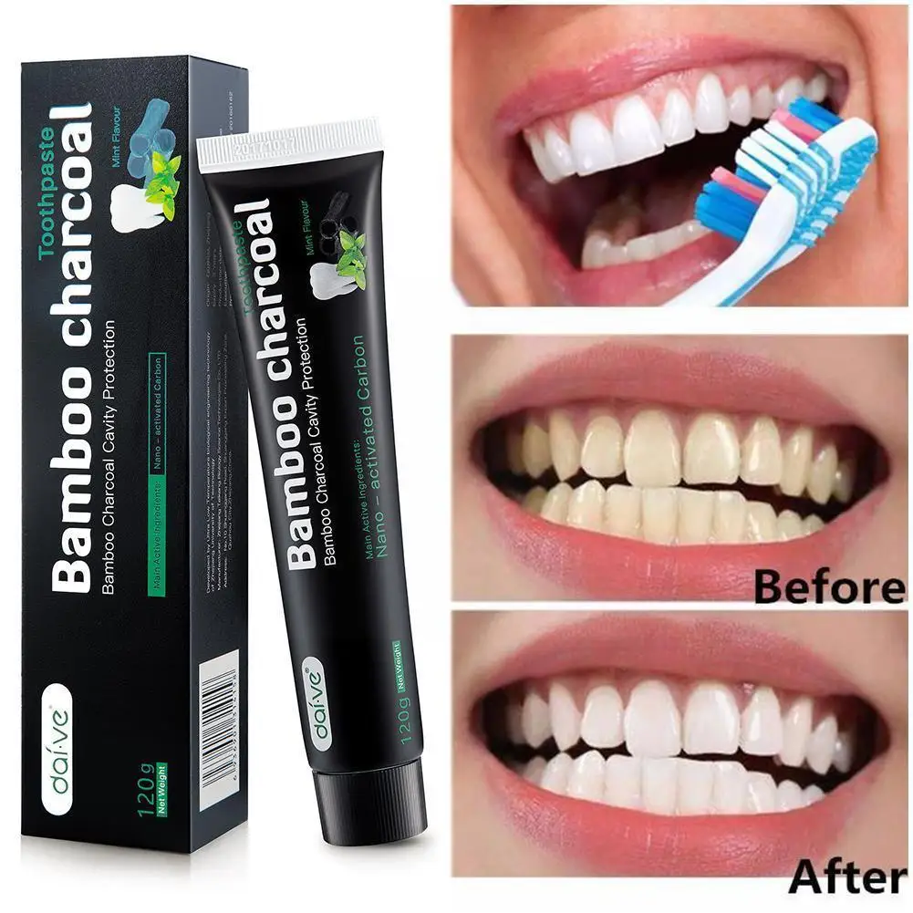 Bamboo Charcoal Black Toothpaste Whitening Toothpaste Bamboo Care