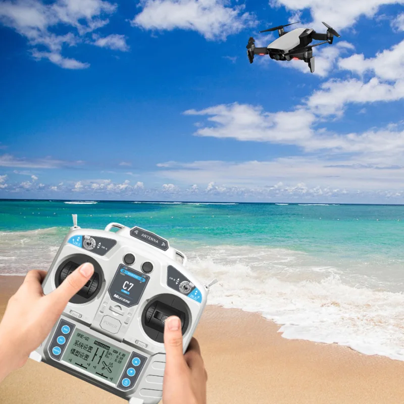 MicroZone MC7 C7 MINI 2.4G Controller Transmitter with MC8RE Receiver Radio System for RC Aircraft Drones Helicopters