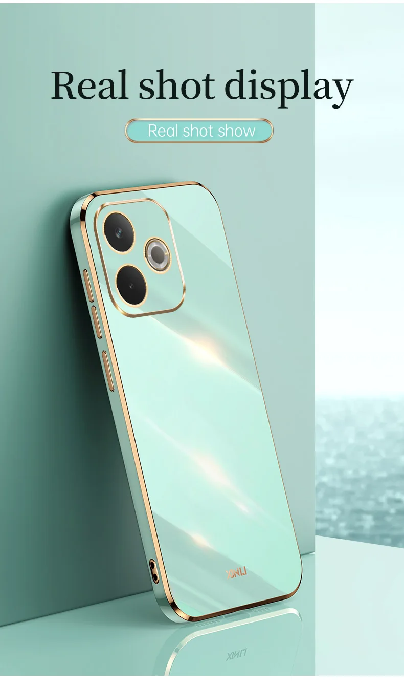 Luxury Plating Shockproof Silicone Back Cover - Soft and Durable Phone Case
