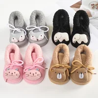 Winter Baby Booties Shoes Cartoon Animal Warm Baby Boy Girl Shoes Snow Boots First Walkers Soft Bottom Infant Crib Shoes 2