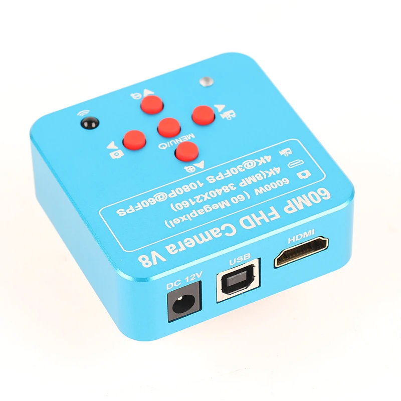 60MP 4K HDMI USB 비디오 카메라 3.5X-90X 180X 동시 초점 삼안 스테레오 현미경 1/2 CTV 렌즈 단일 암 회전 브래킷