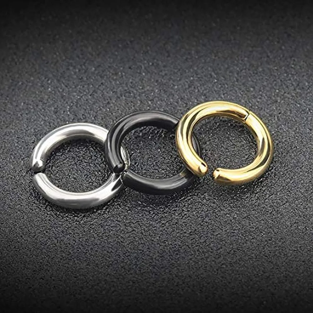 4 Pairs Simple Stainless Steel Magnetic Stud Earrings for Men Cross Pendant Ear Clips