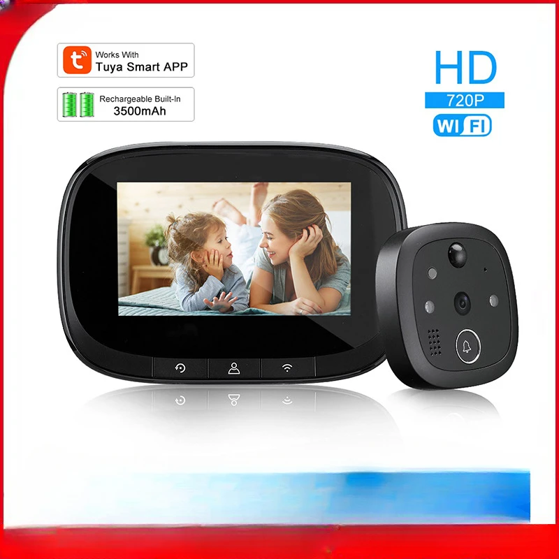 

Doorbell Smart electronic cat's eye camera monitoring smart doorbell wireless home wifi video doorbell 3500mah battery