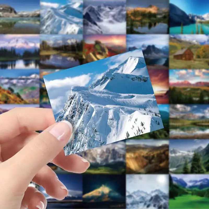 World Natural Mountain Scenery Decals Stickers  DIY Notebook Phone Case Skateboard Decor Stickers Kids Toy Graffiti Stickers