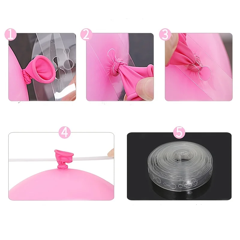 1 roll balloon chain string balloon birthday party wedding decoration wedding room decoration double hole chain party decorations