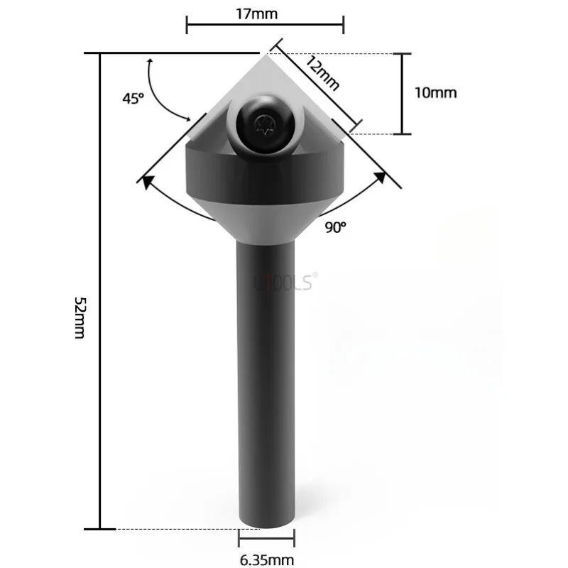 Industrial Grade 90 Degree V-shaped Milling Cutter 6.35mm Woodworking Alloy Drill Bit Electric Router Trimming Machine Bit Parts