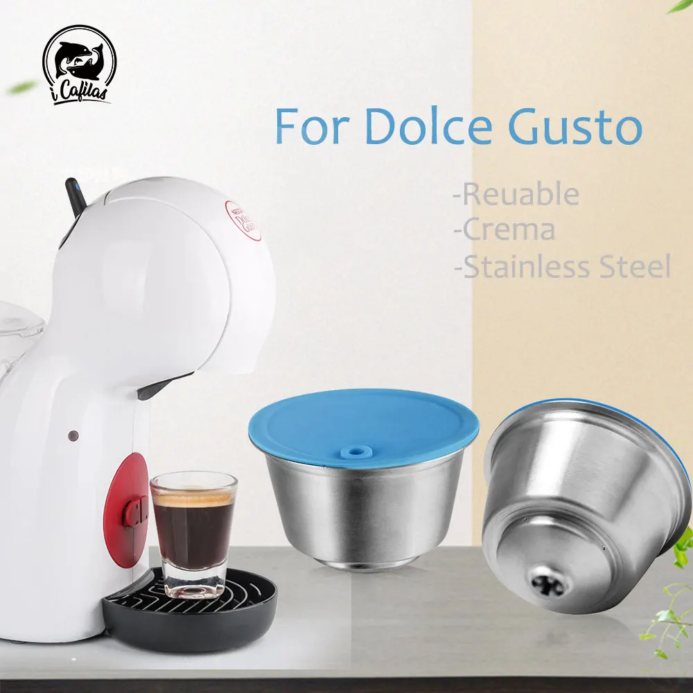 Icafilas Reusable Coffee Capsule For Dolce Gusto Piccolo X For Nescafe Dolce  Gusto Stainless Steel Refillable Espresso Filters - AliExpress