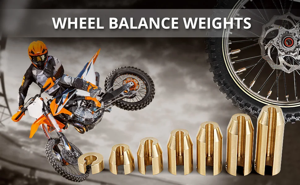 Für KTM 790 Adventure 300 XC 350 500 EXC-F Dirt Bike Messing Rad Balancer Speichengewichte für Husqvarna 701 Enduro FE501 TE310 – Detail 8