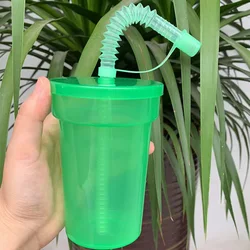 Vibrant Spill-Proof Sipper Cups with Lids and Straws (8pcs Set Green)
