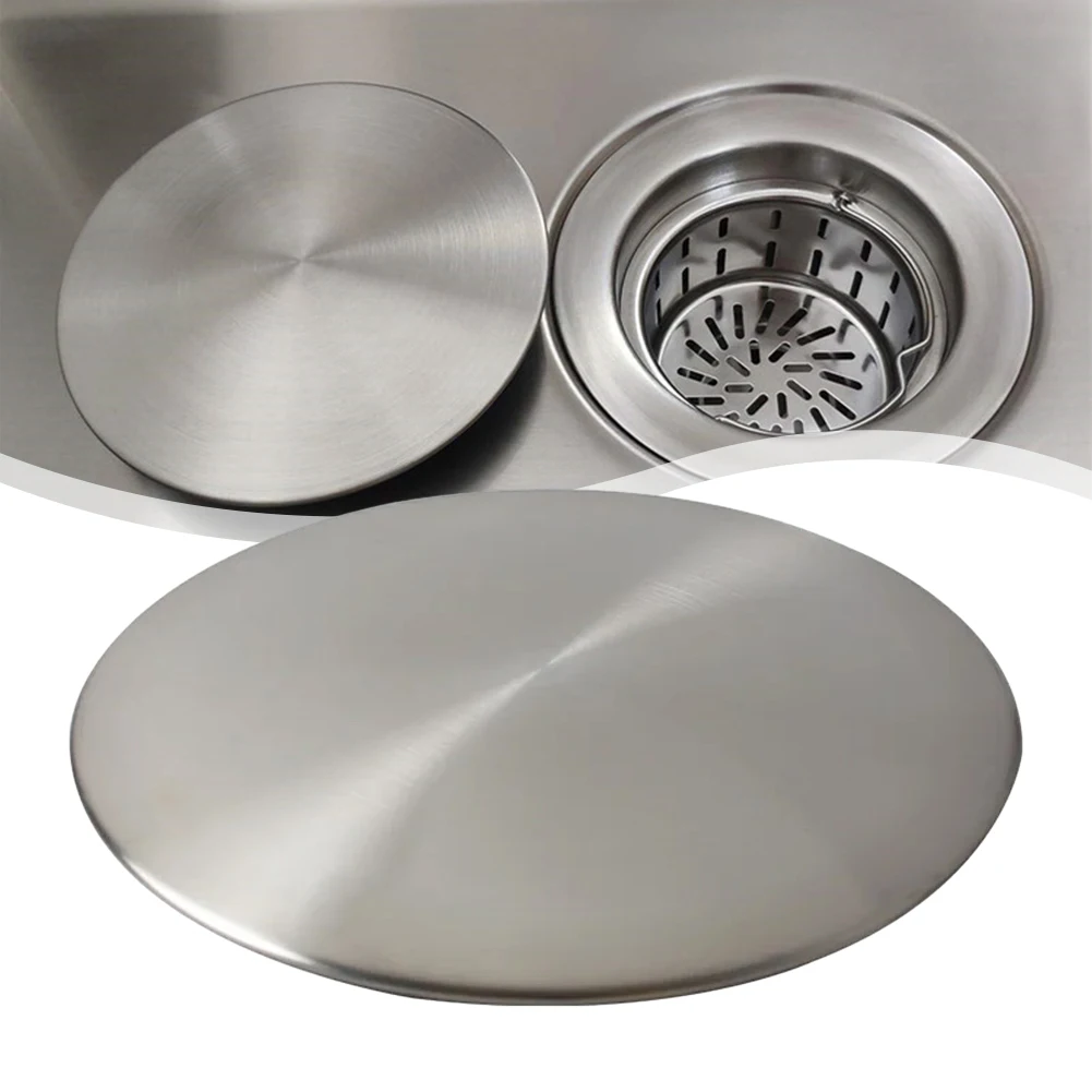 

1pcs 185MM Drain Cover For Sink Bowl SUS304 Stainless Steel Jumbo Waste Lid Sink Bowl Home Improvement Accessories