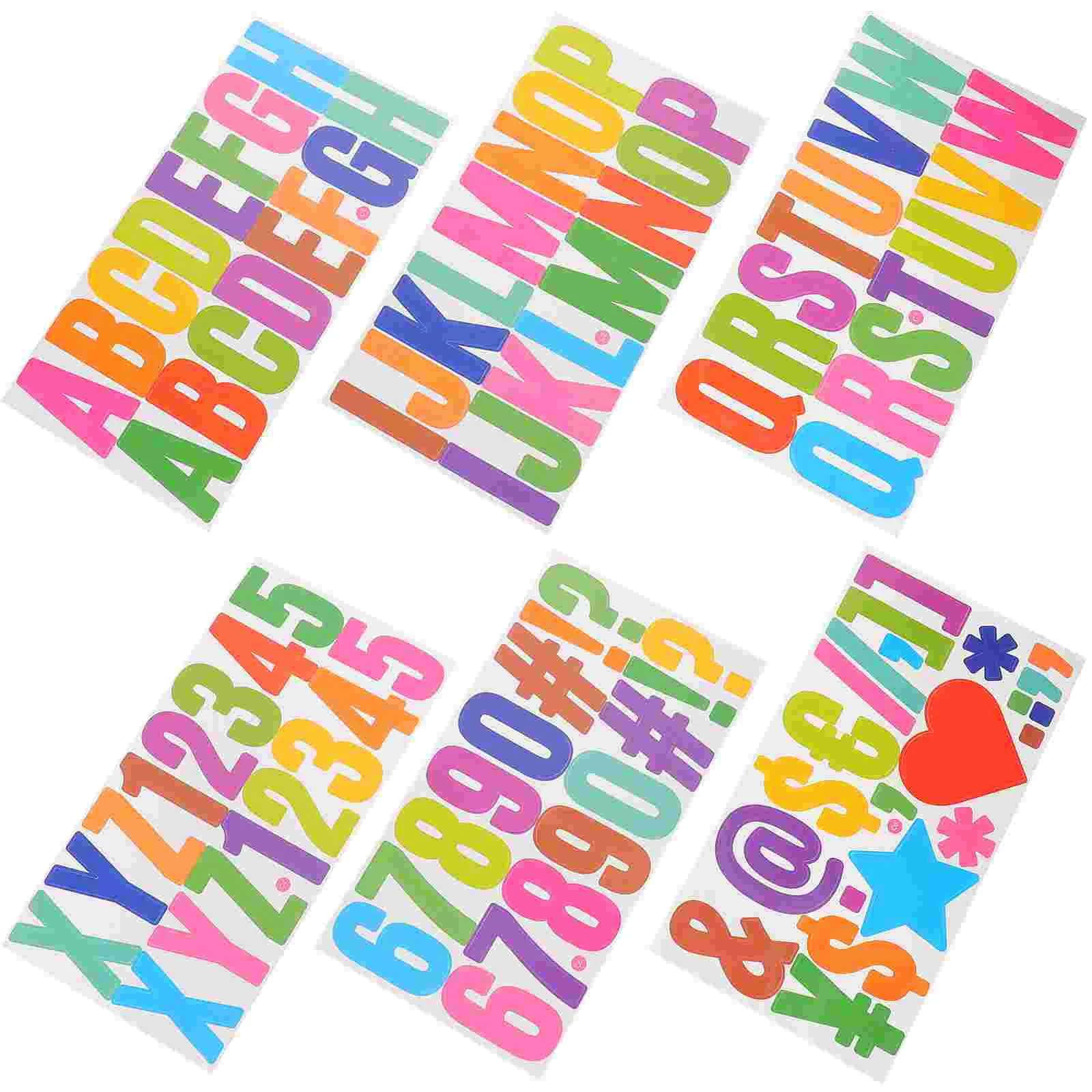 

of Adhesive Stickers Colored Alphabet Number Stickers Multi-function Letter Number Stickers