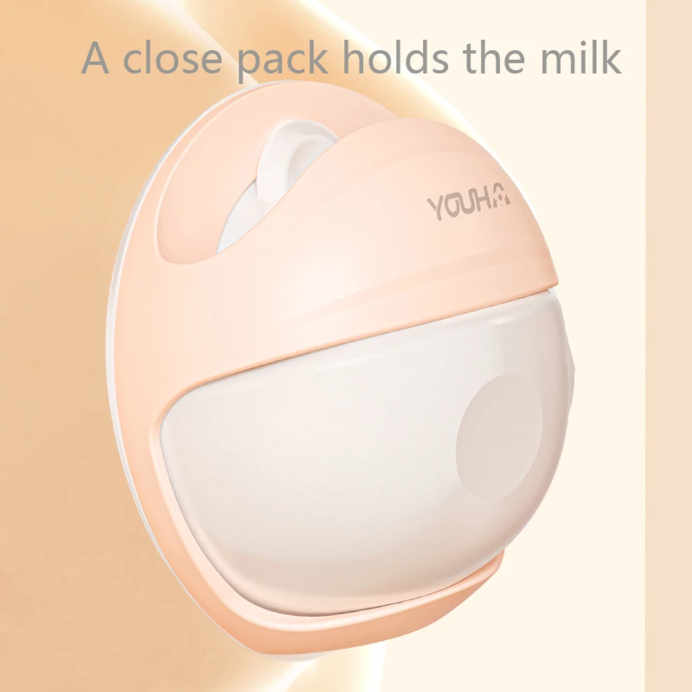 YOUHA Wearable Breast Pumps Milk Saver for Breastfeeding Manual Breastmilk Collector Silicone  Milk Catcher for Collecting 4