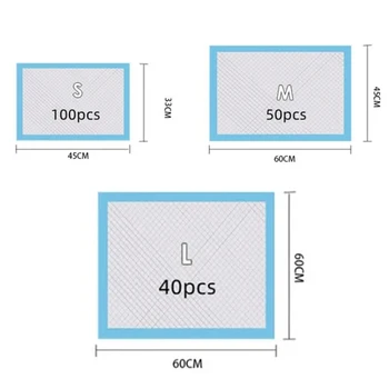 100/50/40/20PCS Absorbent Dogs Diapers Disposable Puppy Training Pee Pads Dry Clean Cushion Dog Supplies pañales para perros 2