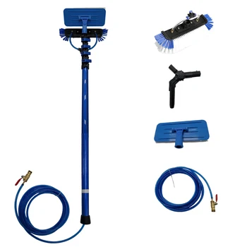 Spazzola alimentata ad acqua con palo in fibra di carbonio per la pulizia del pannello solare con cuscinetto girevole per la pulizia delle finestre (3,6/6,0 M) 1
