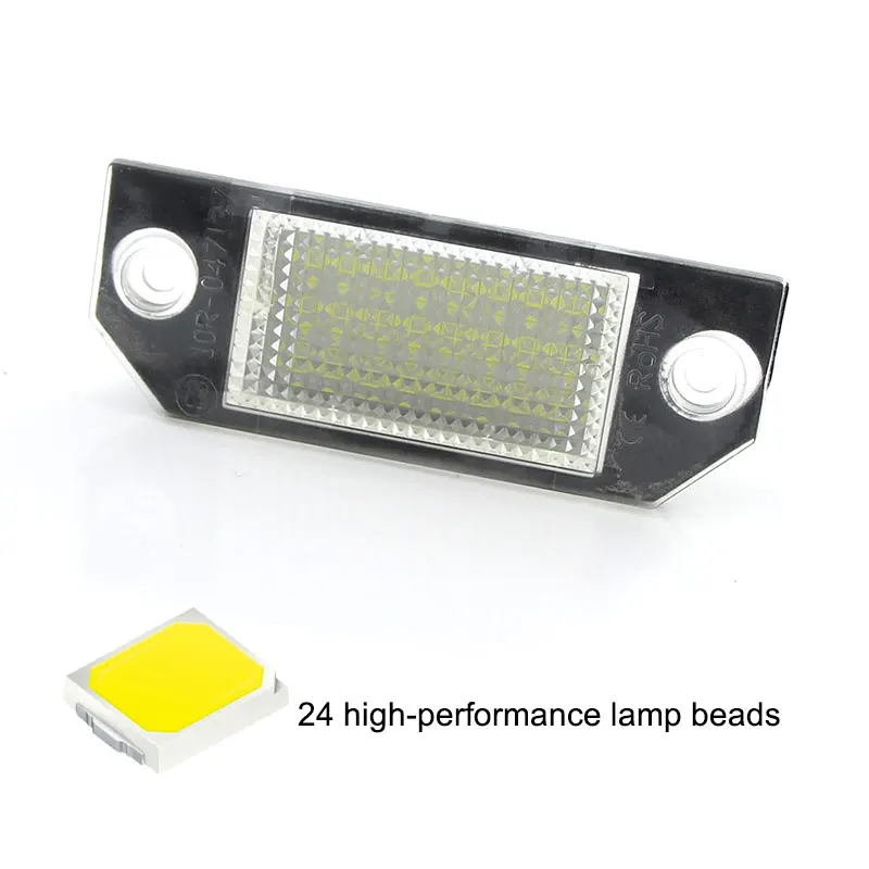 LED Car Light DC12V 6W 24 LED White License Number Plate Fit Ford Focus 2 C-Max